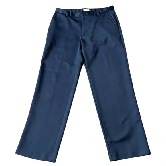 Izod Perform X straight leg pants Flat front Subtle texture Mens size 34 Navy - Picture 13 of 13